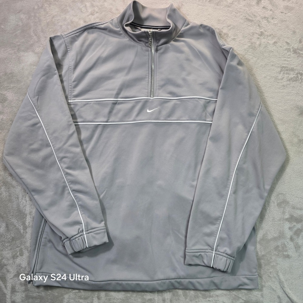 Nike Mens Grey Quarter Zip Pullover Training Sweatshirt F20106SCP Size L